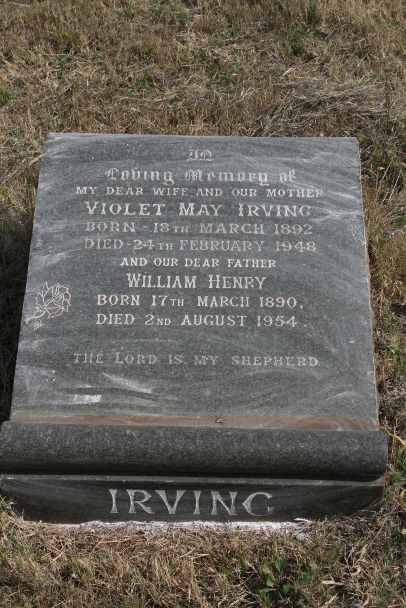 IRVING William Henry 1890-1954 &amp; Violet May 1892-1948