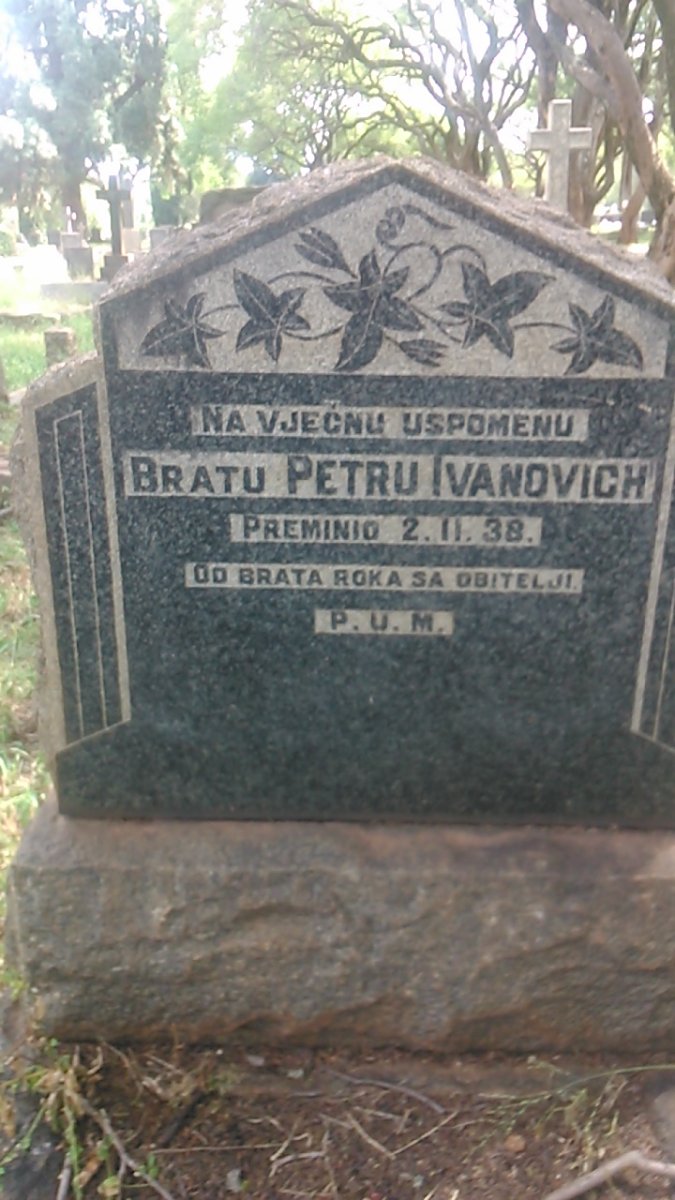 IVANOVICH Bratu Petru -1938