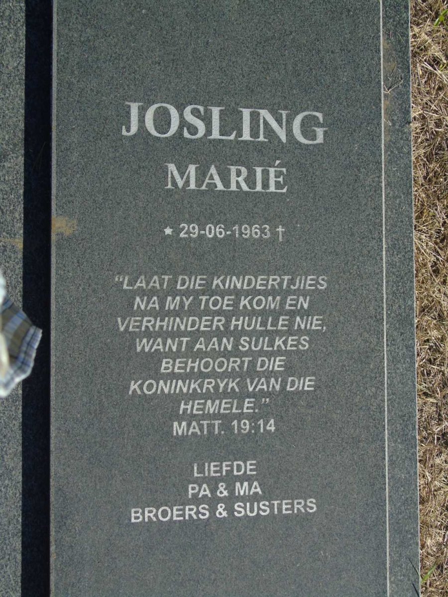 JOSLING Marie 1963-1963