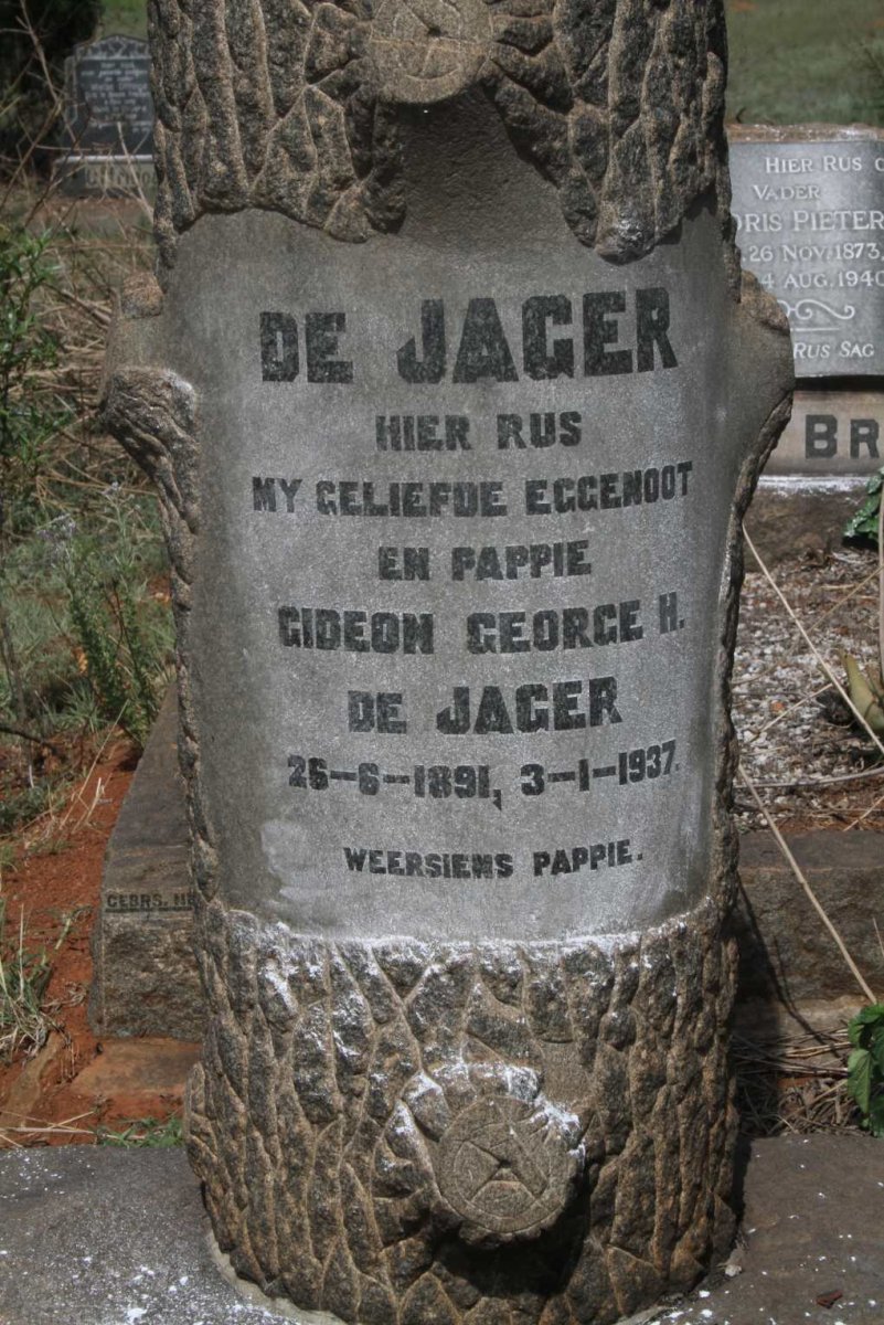 JAGER Gideon George H., de 1891-1937