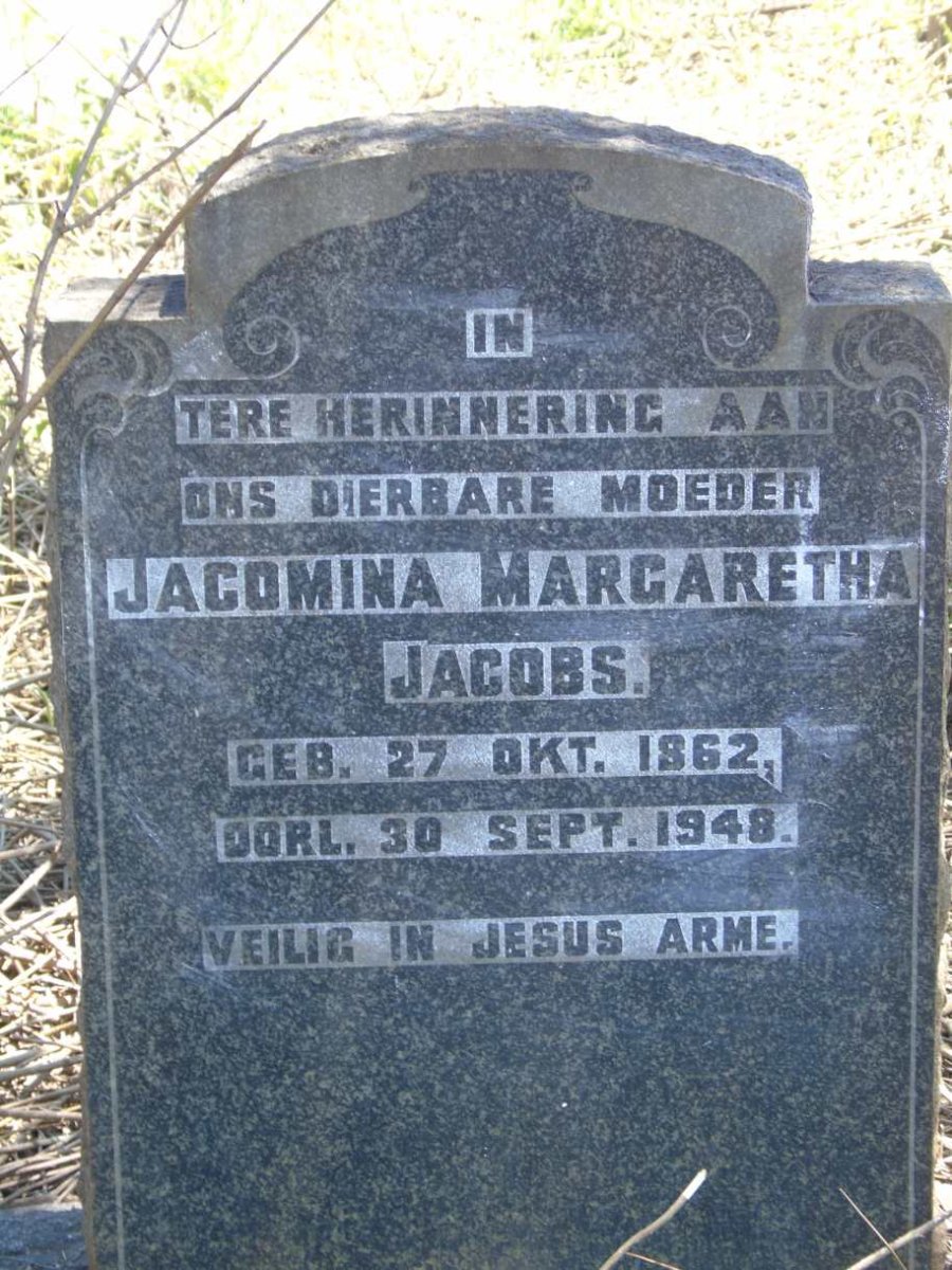 JACOBS Jacomina Margaretha 1862-1948