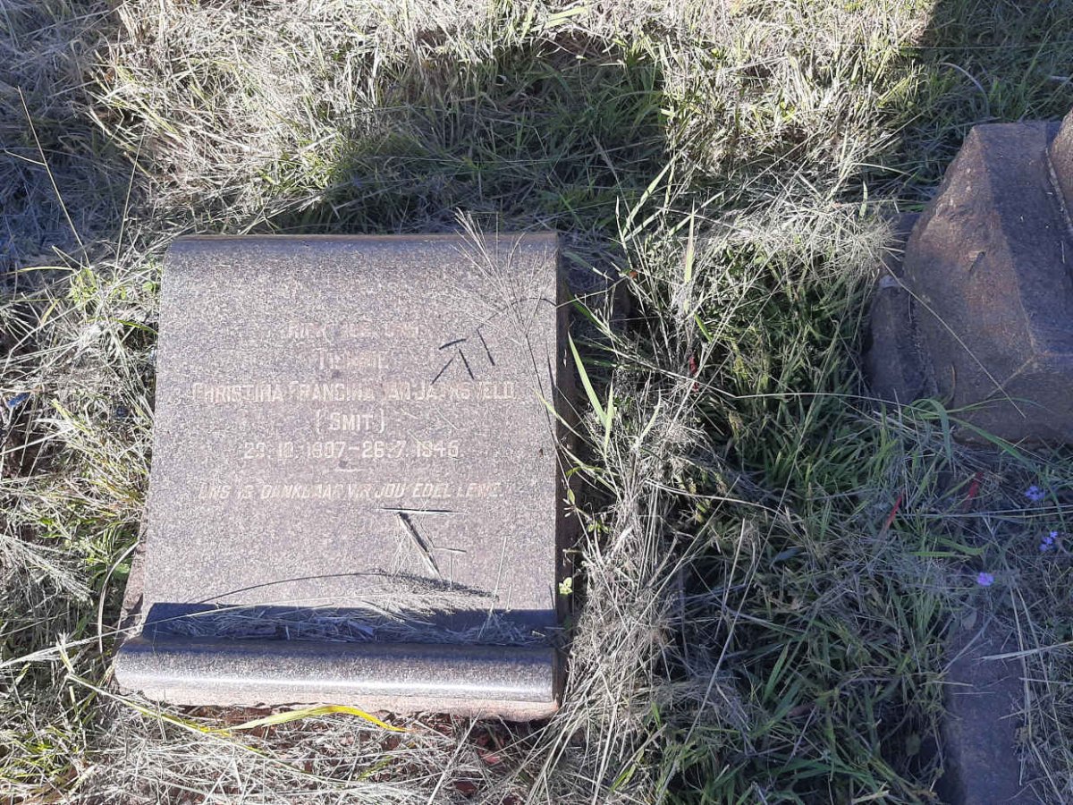 JAARSVELD Christina Francina, van nee SMIT 1907-1946