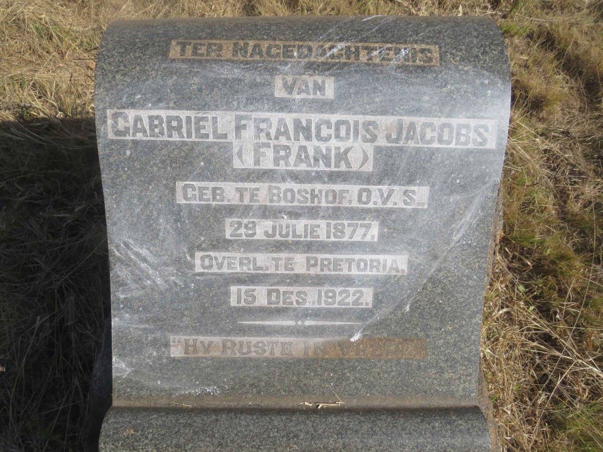 JACOBS Gabriel Francois 1877-1922