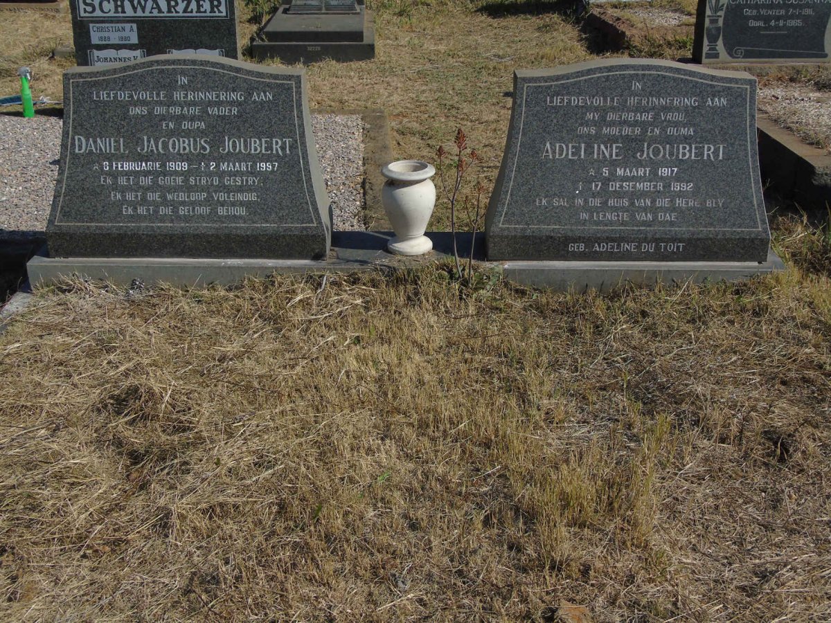 JOUBERT Daniel Jacobus 1909-1997 &amp; Adeline DU TOIT 1917-1992