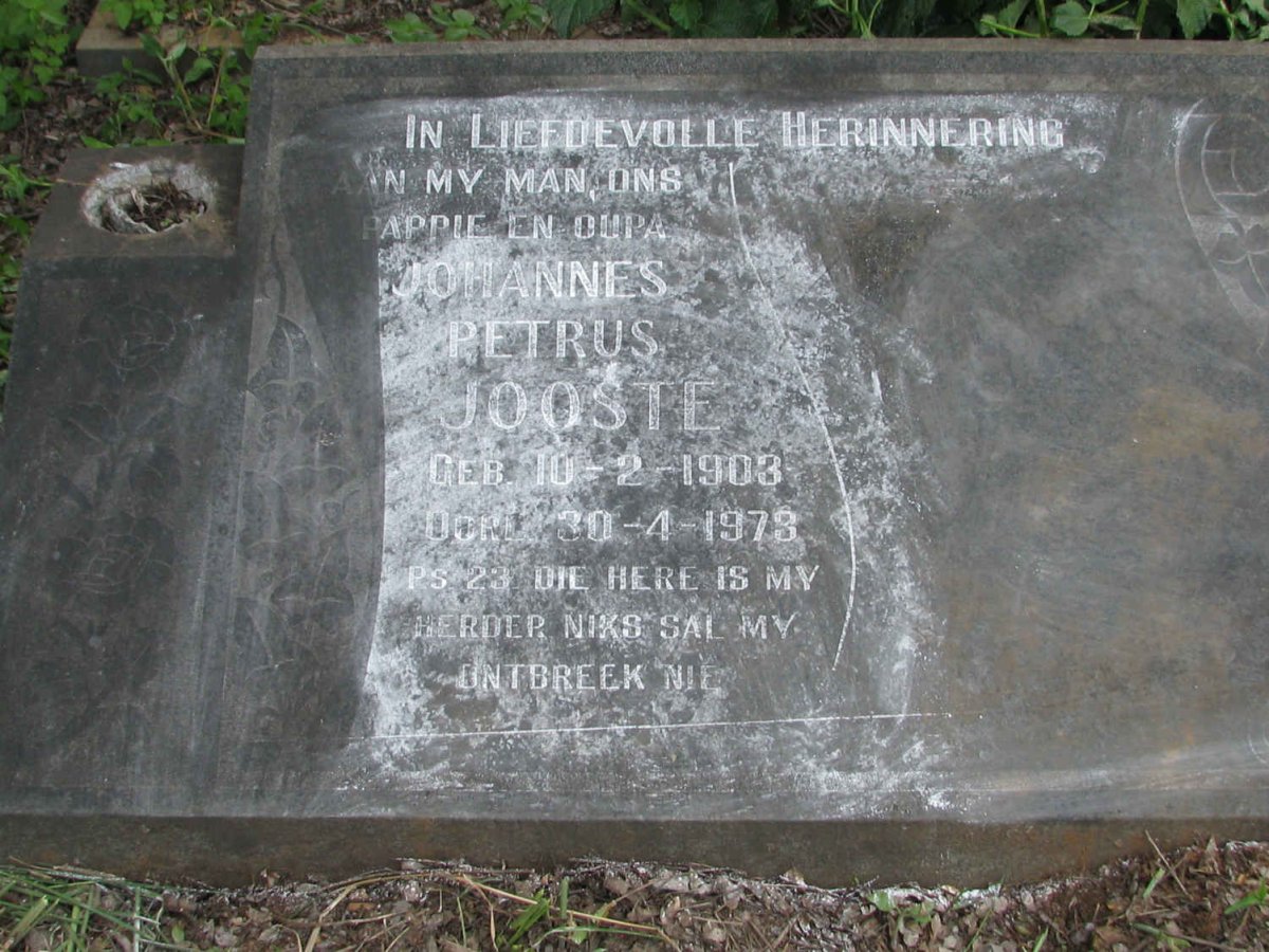 JOOSTE Johannes Petrus 1903-1973