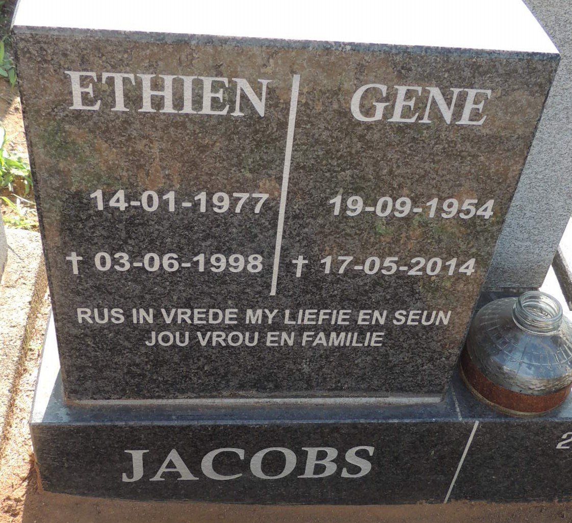 JACOBS Ethien 1977-1998 :: JACOBS Gene 1954-2014