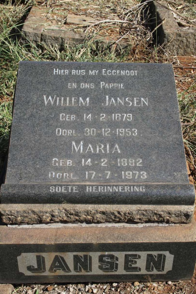 JANSEN Willem 1879-1953 & Maria 1882-1973