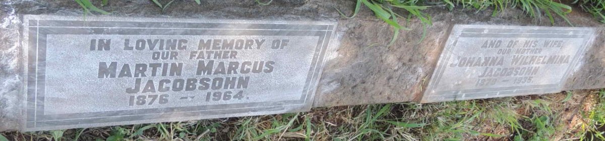 JACOBSOHN Martin Marcus 1876-1964 & Johanna Wilhelmina 1879-1935_1