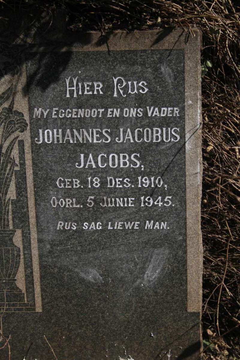 JACOBS Johannes Jacobus 1910-1945