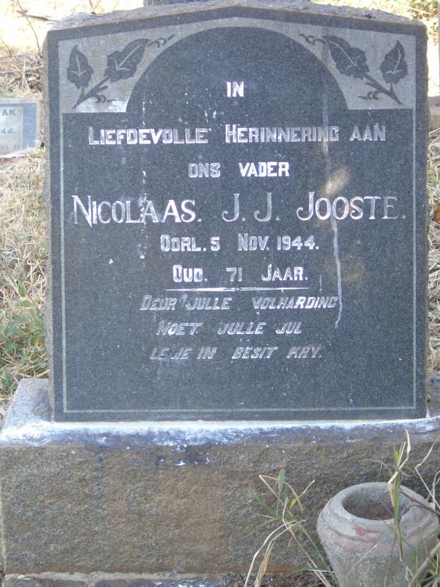 JOOSTE Nicolaas J.J. ?-1944