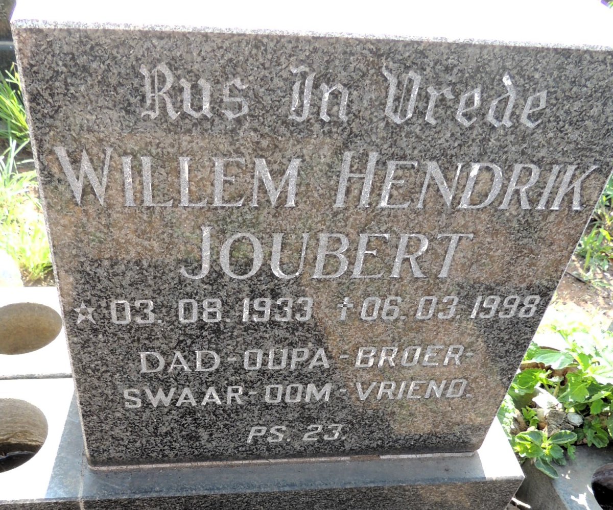 JOUBERT Willem Hendrik 1933-1998