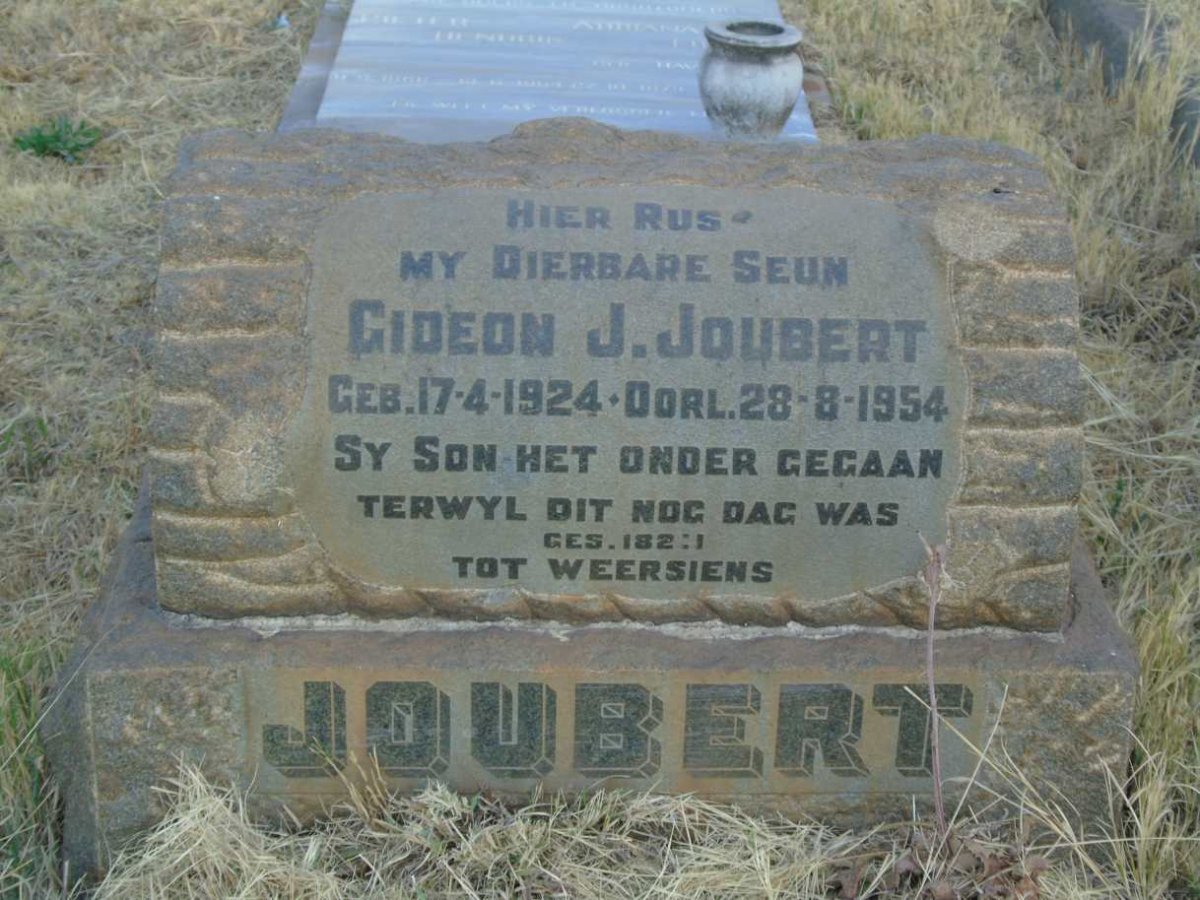 JOUBERT Gideon J. 1924-1954