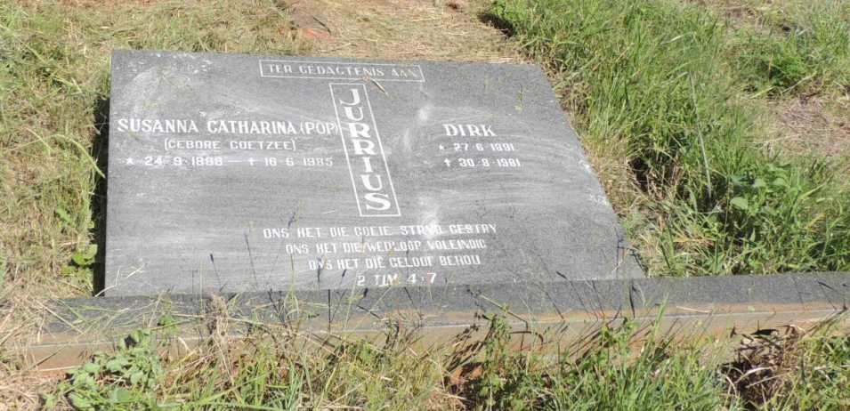 JURRIUS Dirk 1891-1981 & Susanna Catharina COETZEE 1888-1985 :: ROBERTSON Alexander John 1918-1997_1