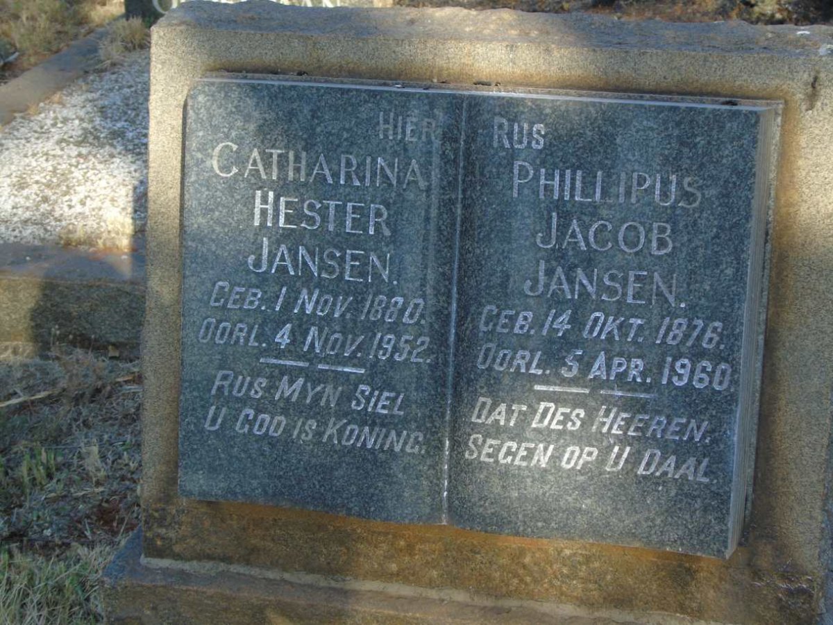 JANSEN Phillipus Jacob 1876-1960 & Catharina Hester 1880-1952