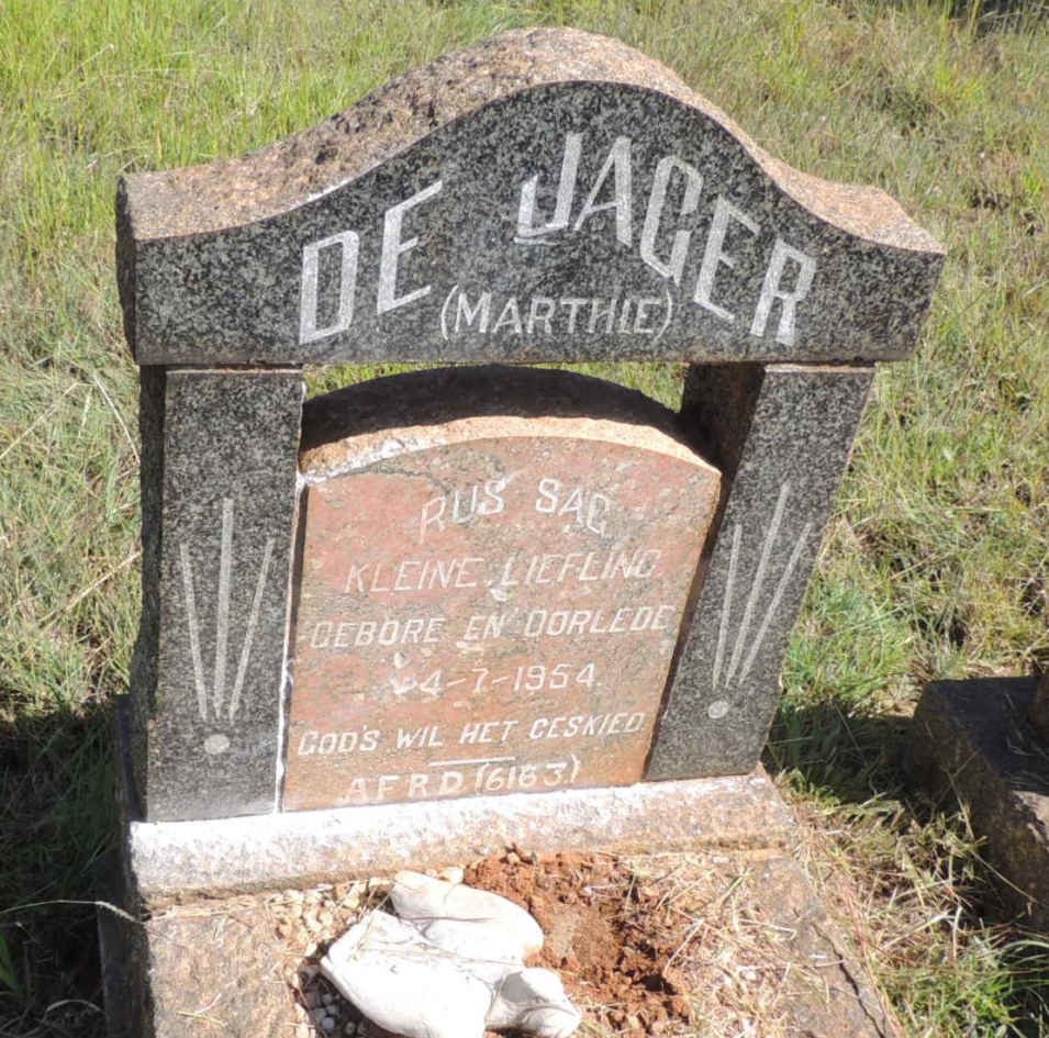 JAGER Marthie, de 1954-1954