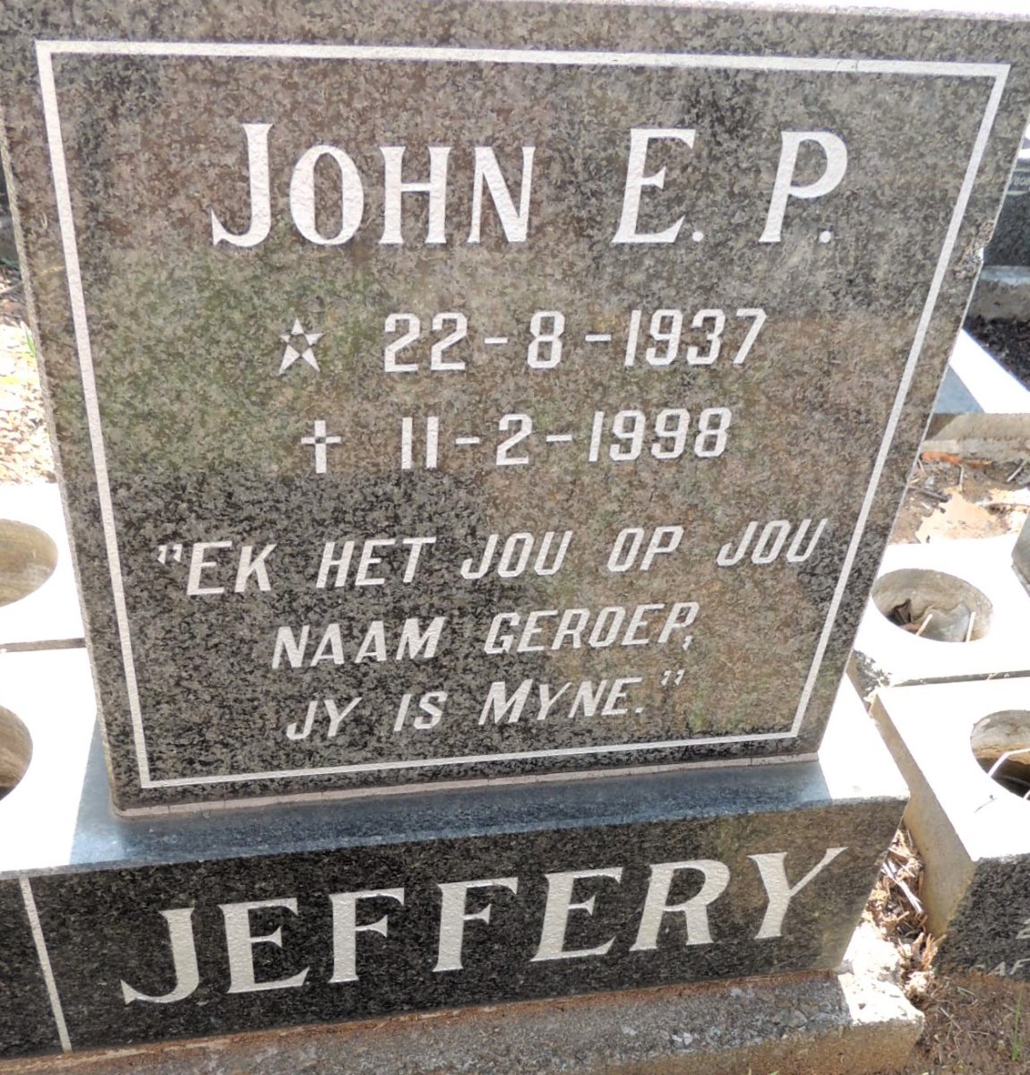 JEFFERY John E.P. 1937-1998