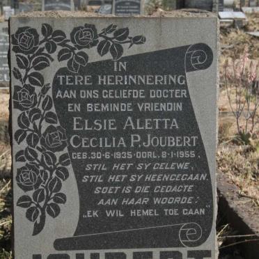 JOUBERT Elsie Aletta Cecilia P. 1935-1955