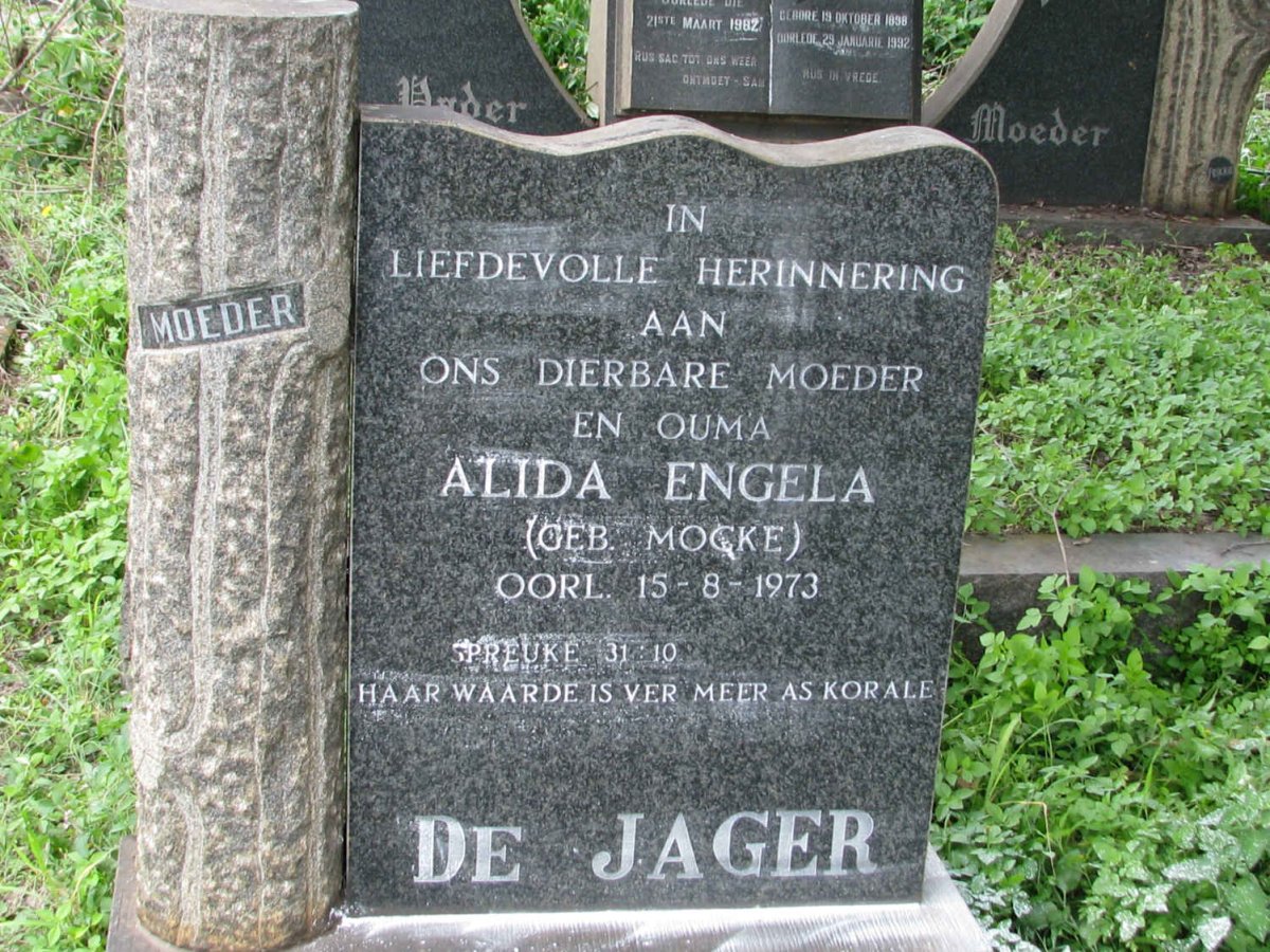 JAGER Alida Engela, de nee MOCKE -1973