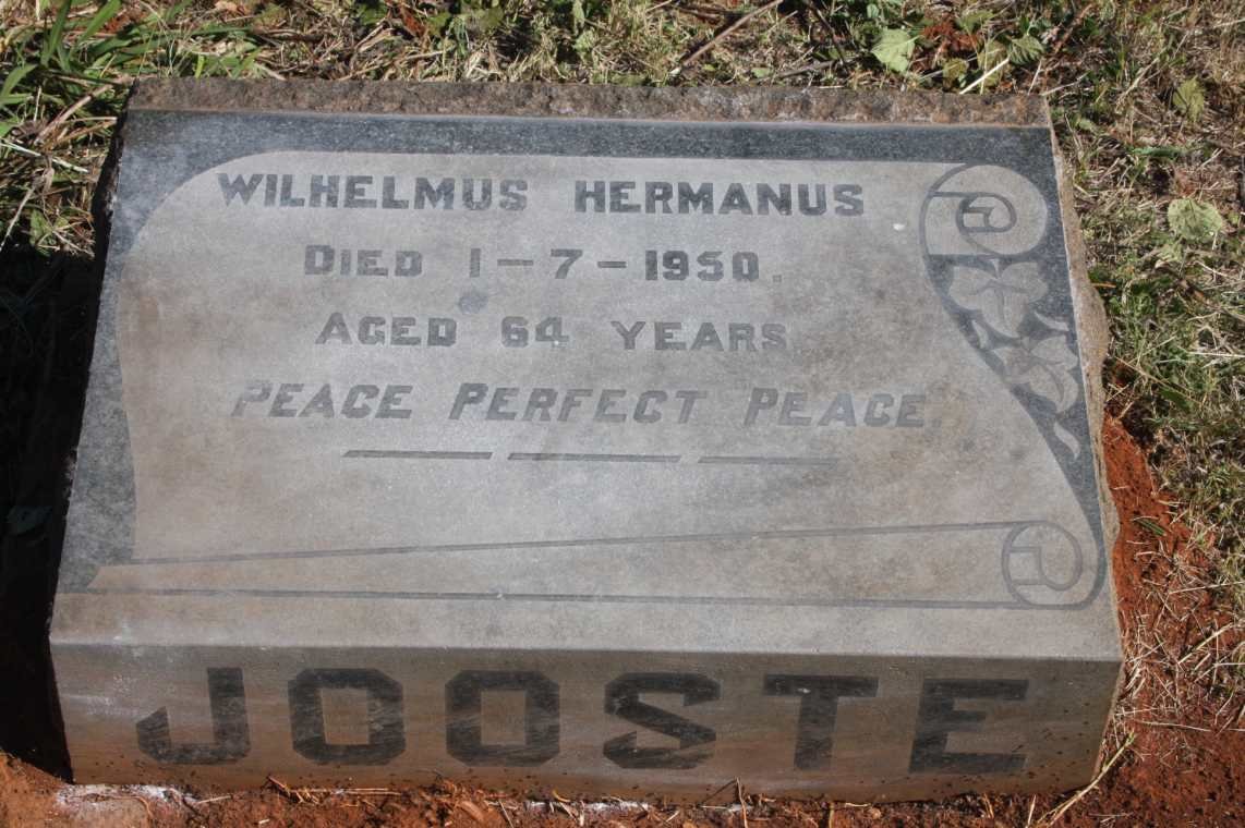 JOOSTE Wilhelmus Hermanus -1950