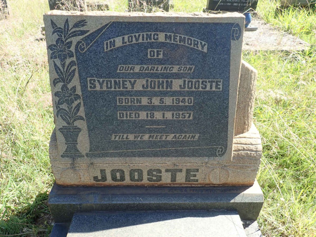 JOOSTE Sydney John 1940-1957