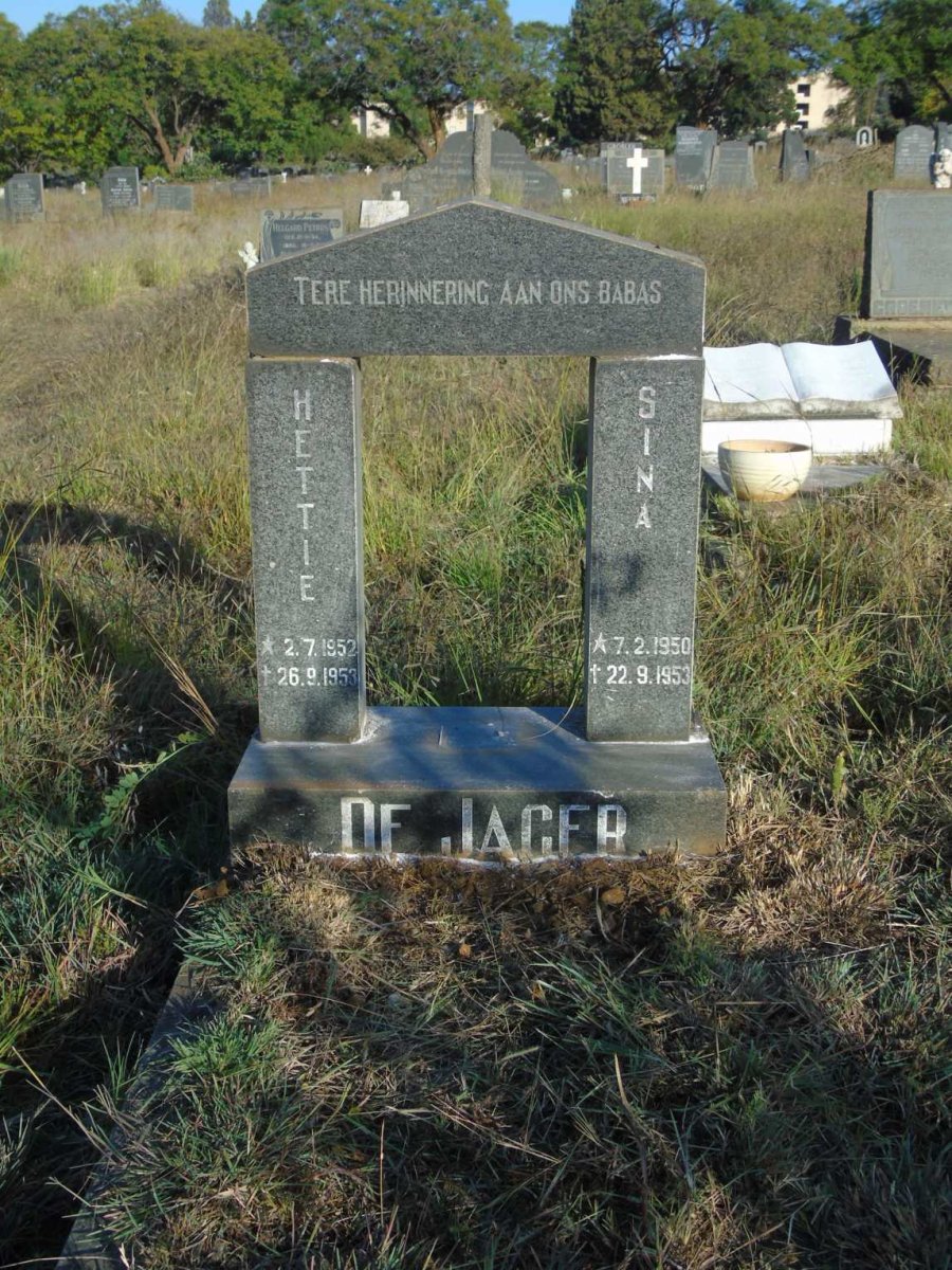 JAGER Sina, de 1950-1953 :: DE JAGER Hettie 1952-1953