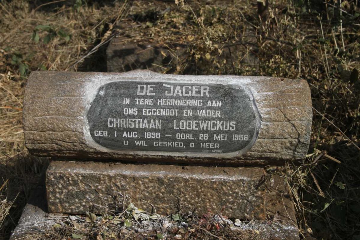 JAGER Christiaan Lodewickus, de 1898-1956