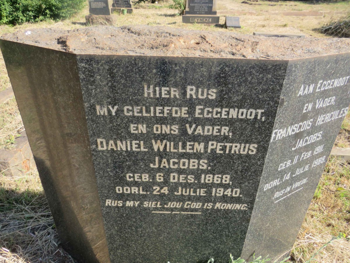JACOBS Daniel Willem Petrus 1868-1940 :: JACOBS Franscois Hercules 1911-1988_2