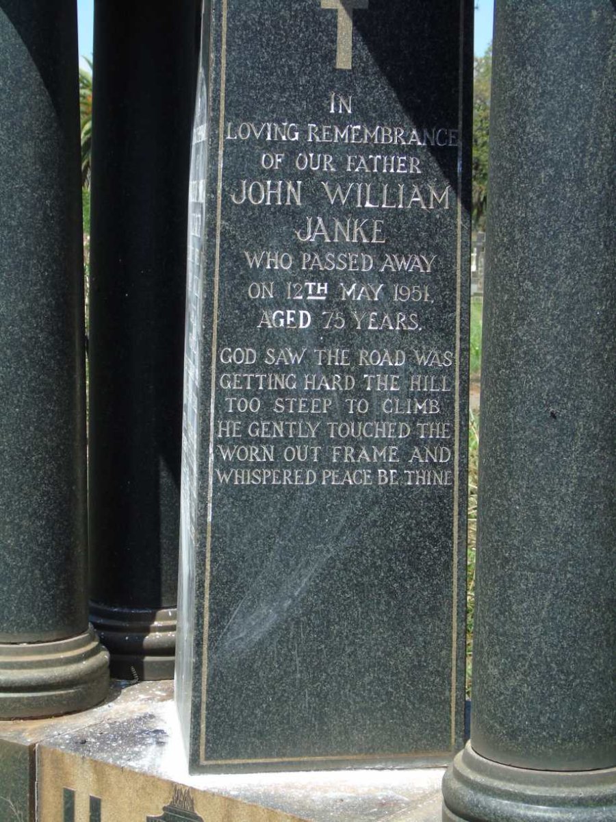 JANKE John William -1951 &  Augusta Louisa Elizabeth -1936_1