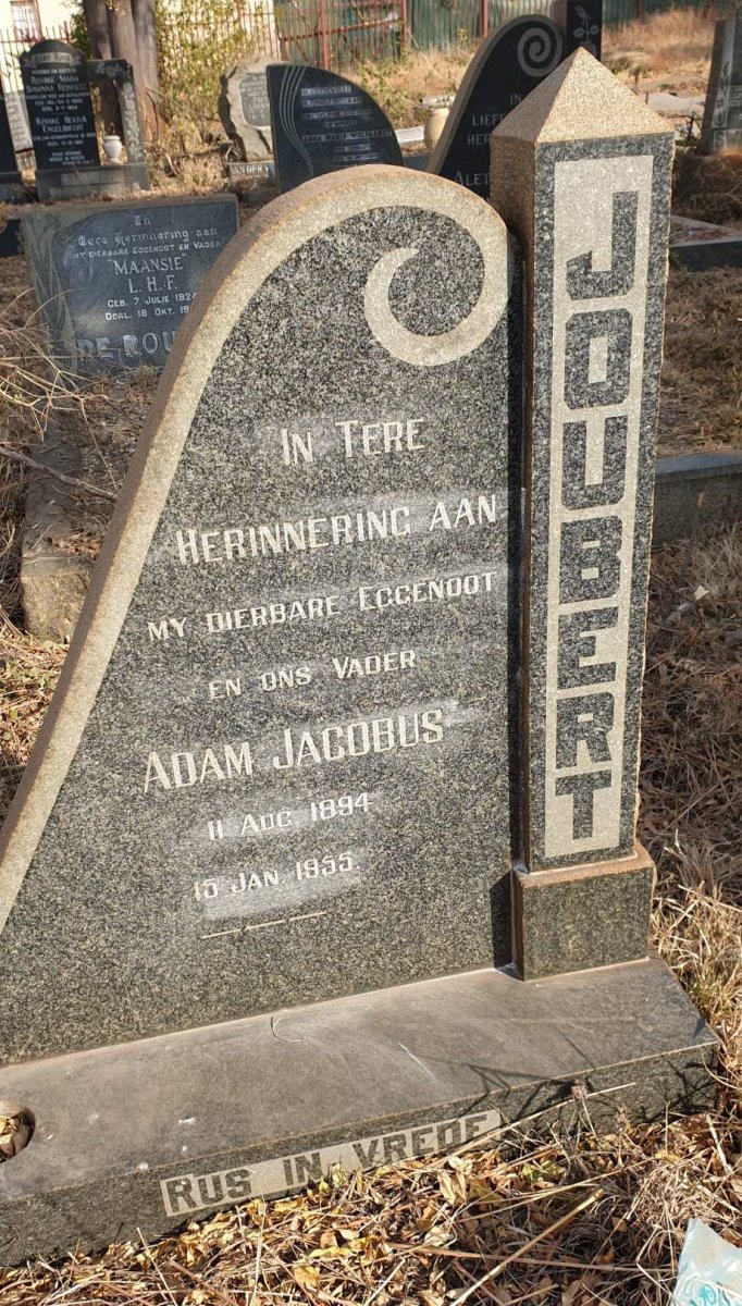 JOUBERT Adam Jacobus 1894-1955