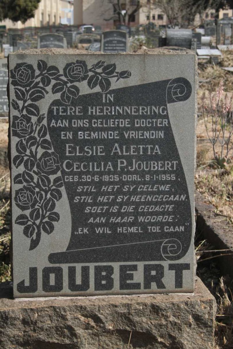JOUBERT Elsie Aletta Cecilia P. 1935-1955