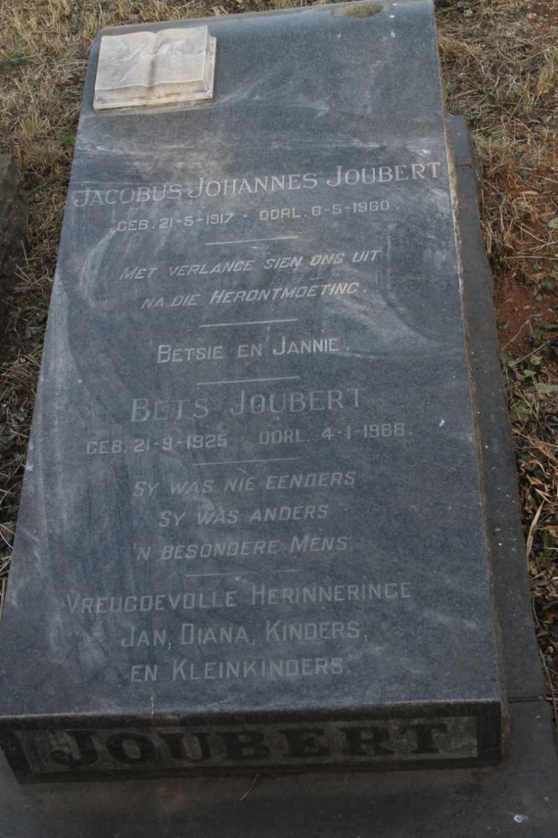 JOUBERT Jacobus Johannes 1917-1960 & Bets 1925-1988