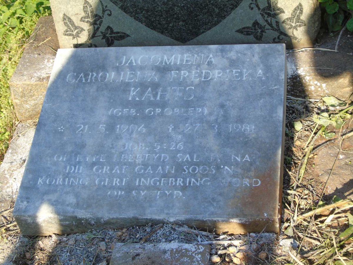 KAHTS Johannes Stephanus 1903-1947 & Jacomiena Caroliena Fredrieka GROBLER 1906-1981_2