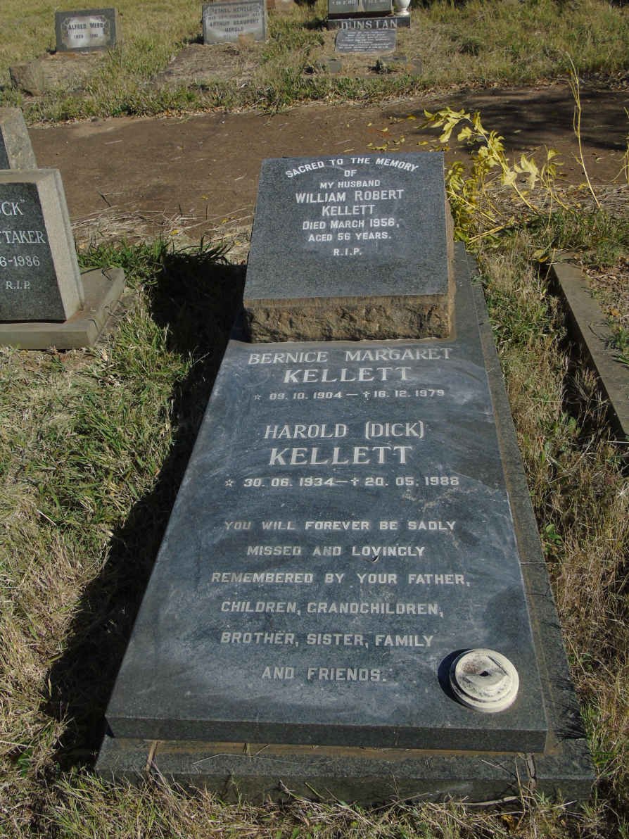 KELLETT William Robert -1956 &amp; Bernice Margaret 1904-1979 :: KELLETT Harold 1934-1988