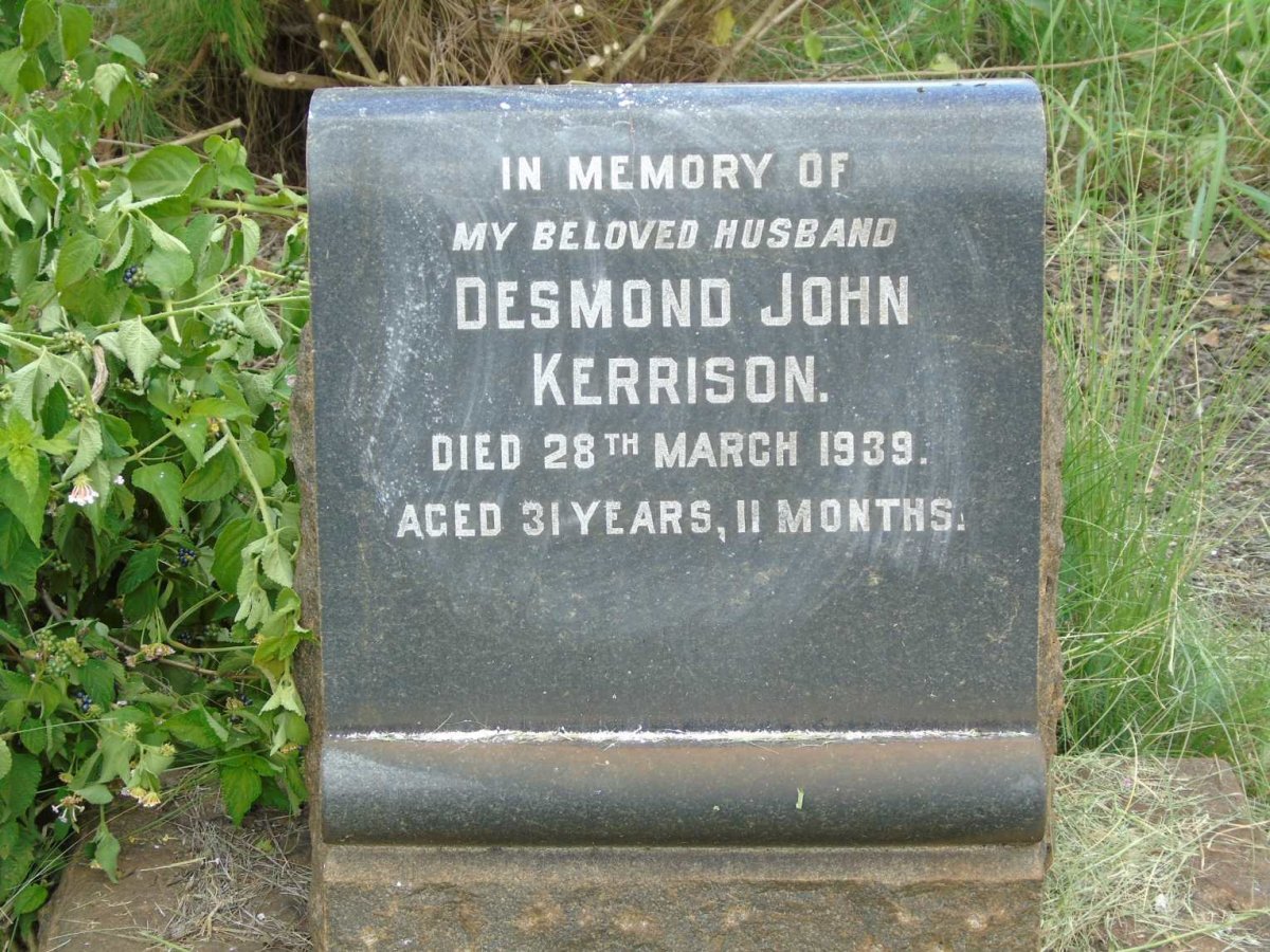 KERRISON Desmond John -1939