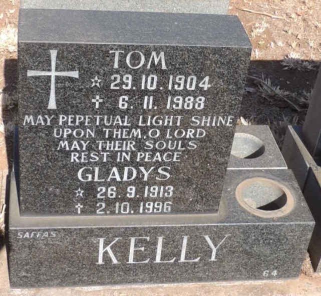 KELLY Tom 1904-1988 & Gladys 1913-1996