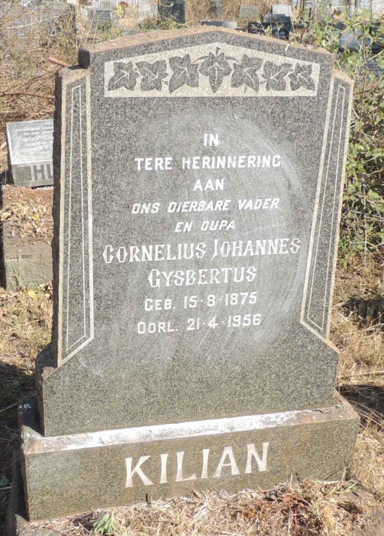 KILIAN Cornelius Johannes Gysbertus 1875-1956