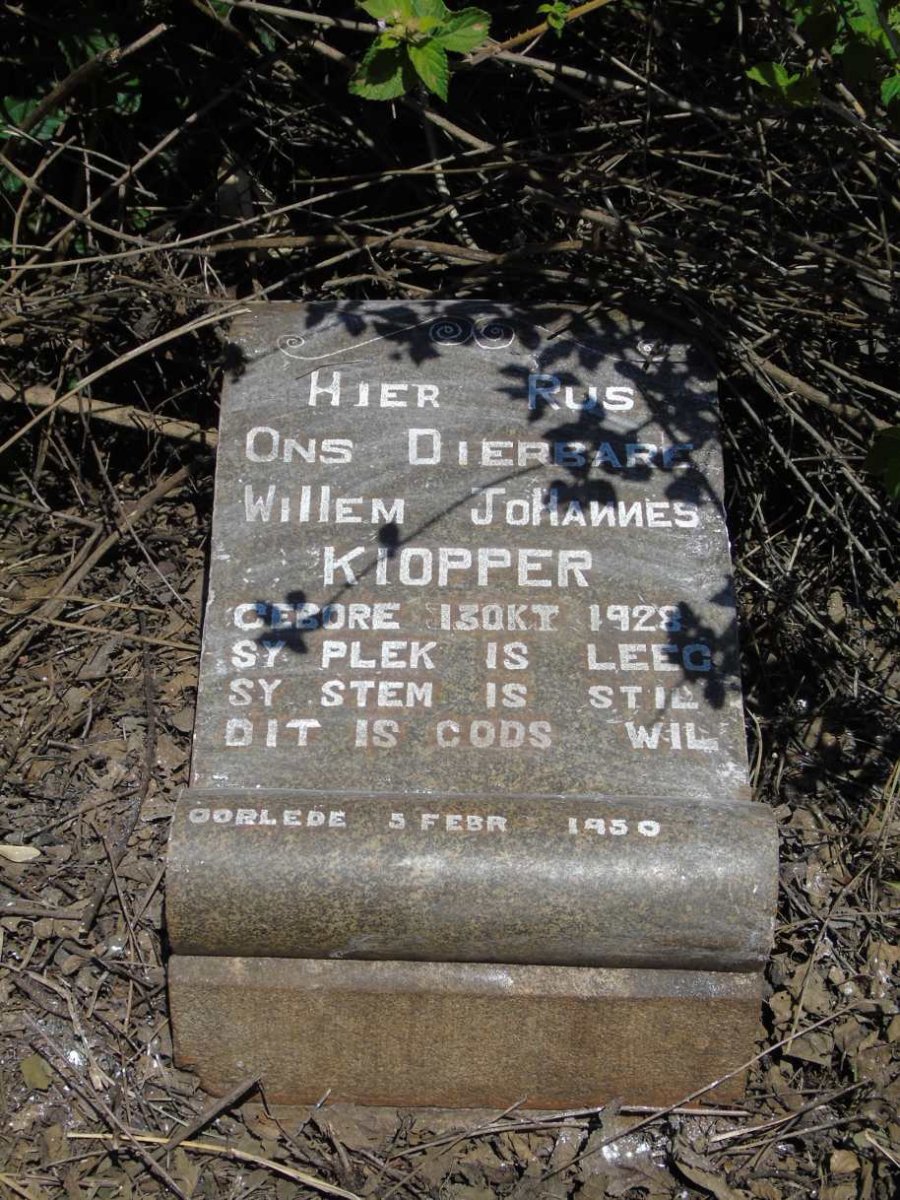 KLOPPER Willem Johannes 1928-1950