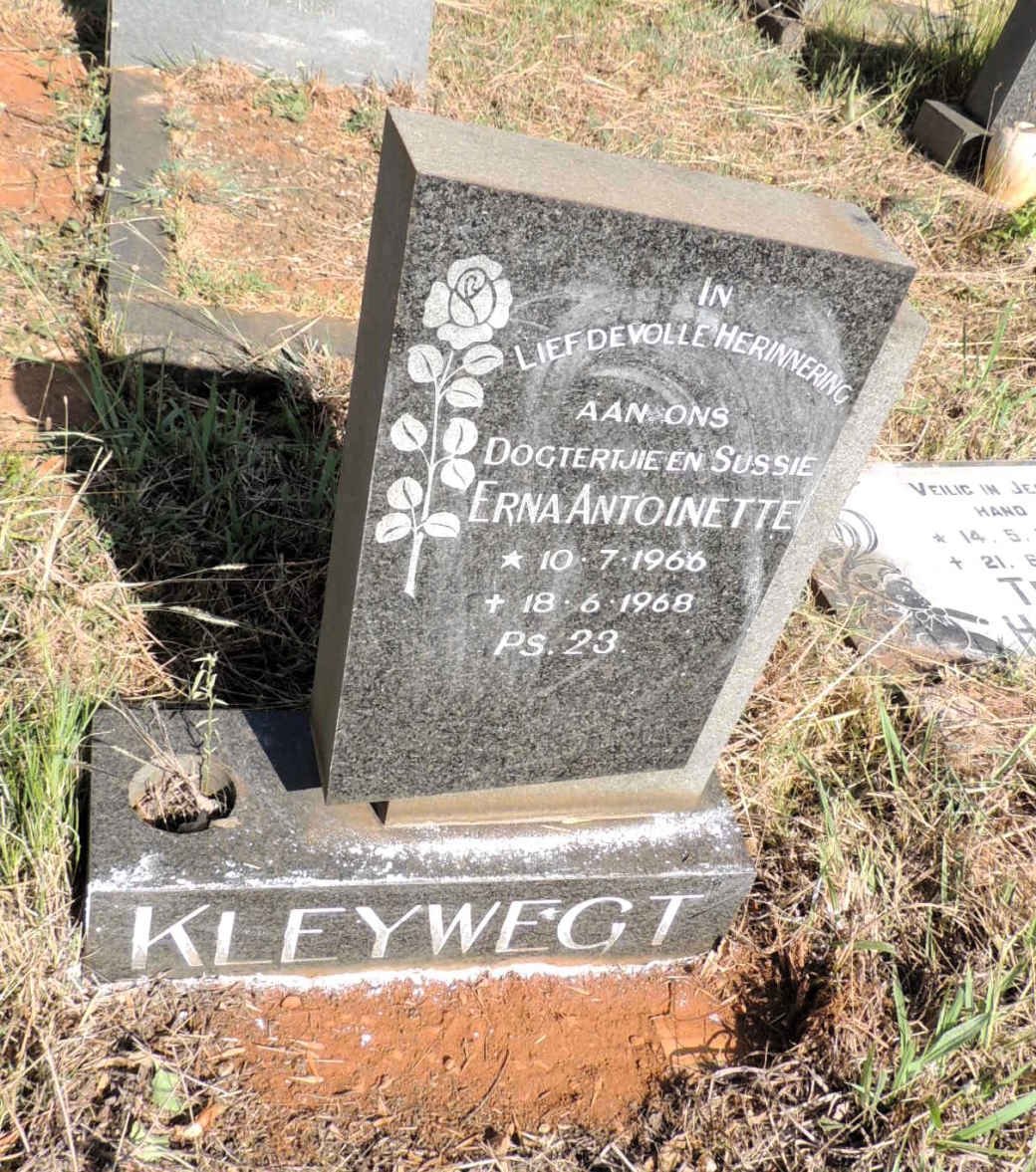 KLEINWEGT Erna Antoinette 1966-1968