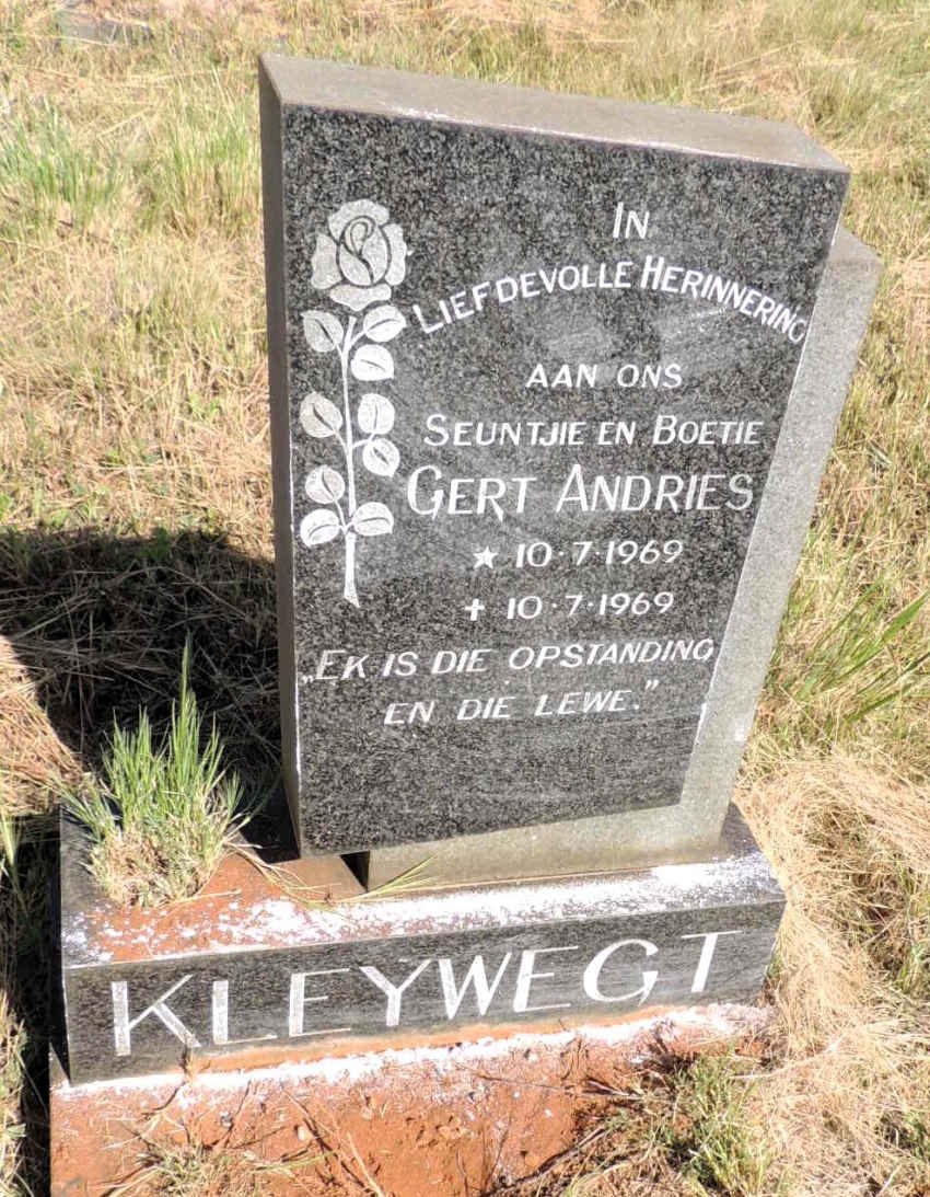 KLEINWEGT Gert Andries 1969-1969