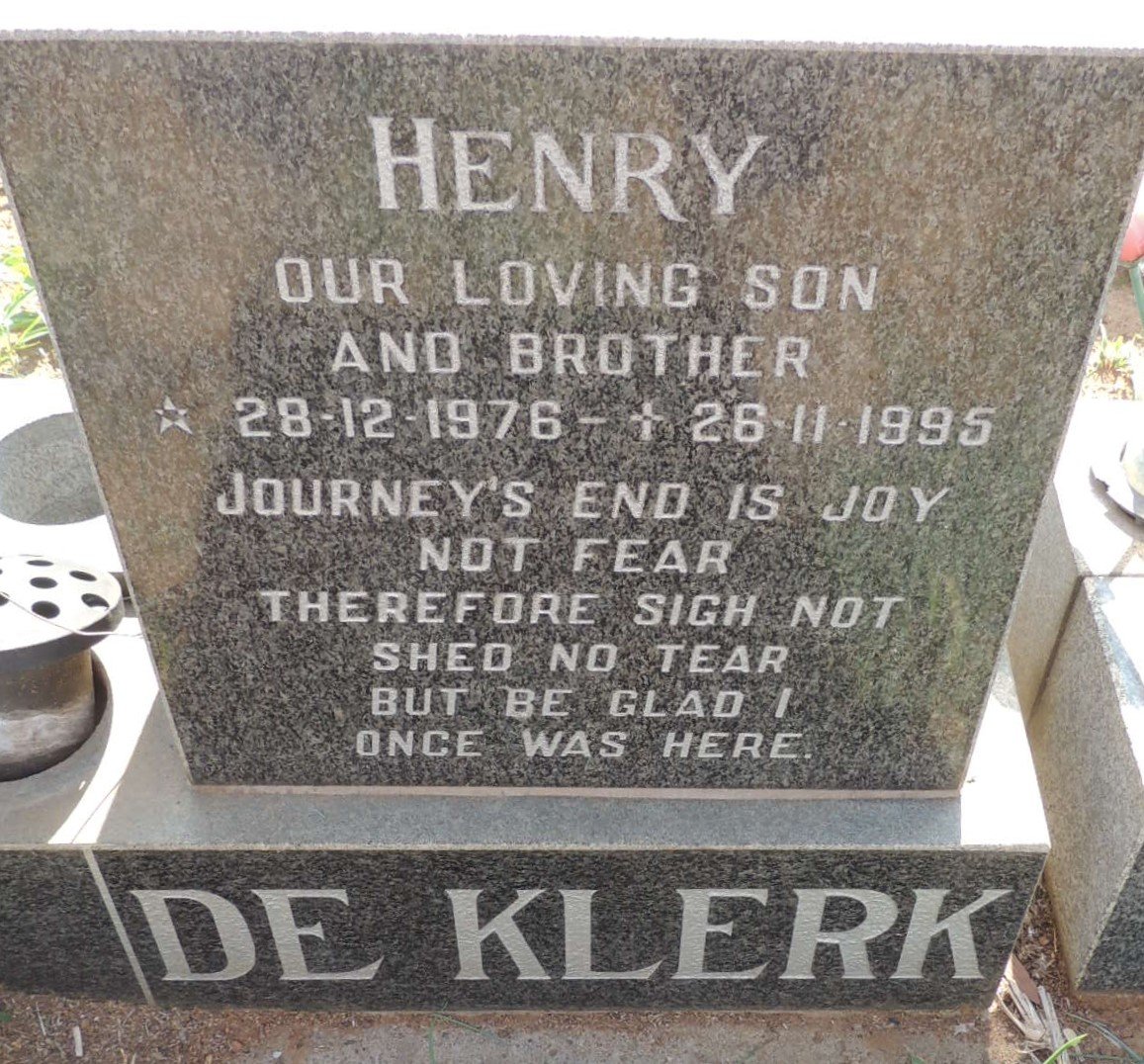 KLERK Henry, de 1976-1995