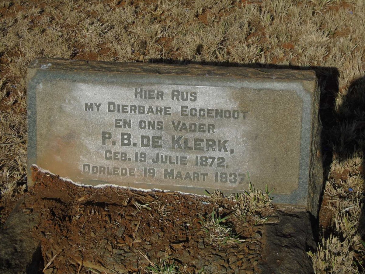 KLERK P.B., de 1872-1937