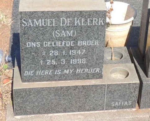 KLERK Samuel, de 1947-1998
