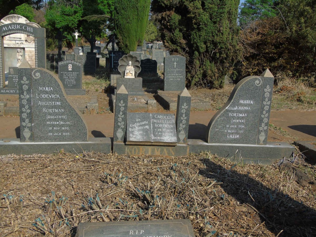 KORTMAN Carolus Paulus Eliza 1926-1984 &amp; Hester Johanna VENTER 1934-2011