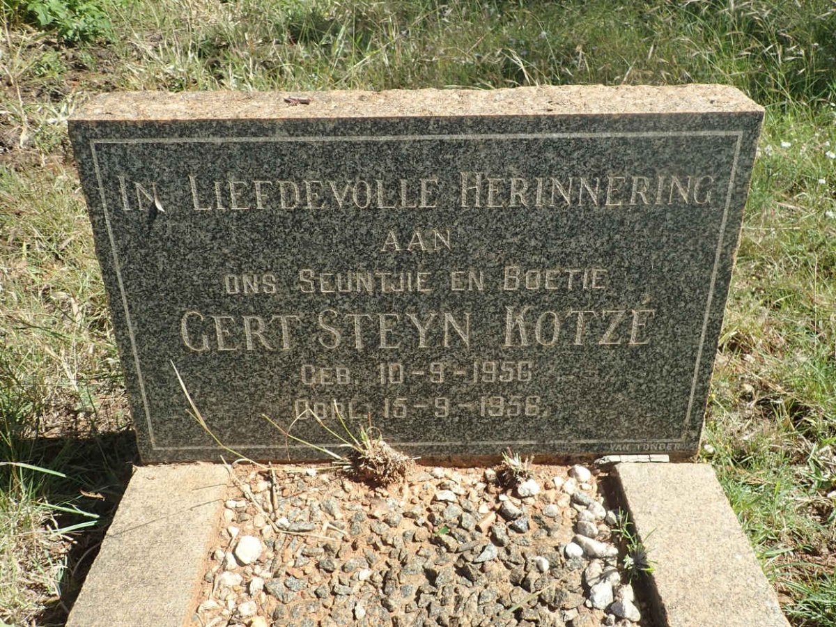 KOTZE Gert Steyn 1956-1956