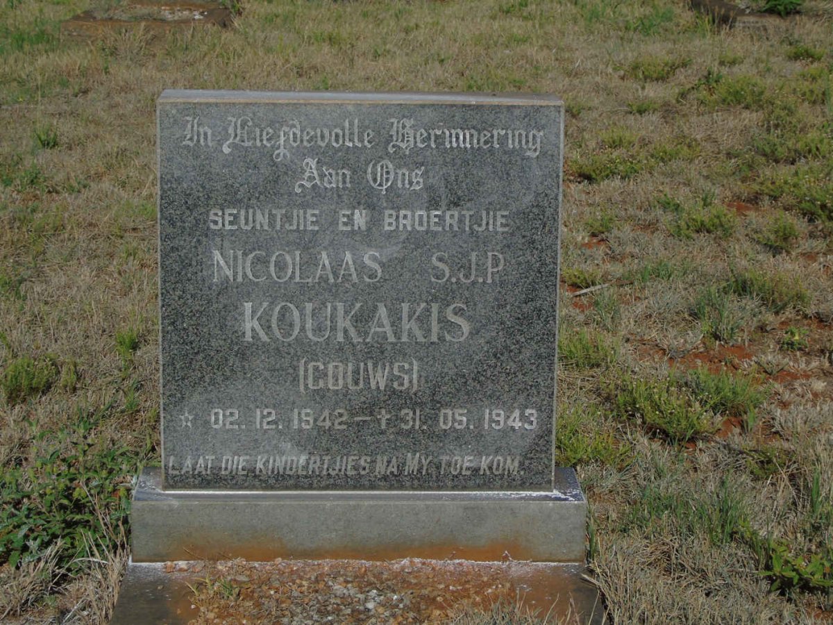 KOUKAKIS Nicolaas S.J.P 1942-1943