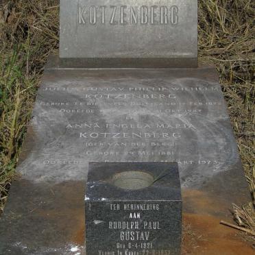 KOTZENBERG Julius Gustav Phillip Wilhelm 1872-1947 & Anna Engela Maria VAN DER BERG 1881-1973 :: KOTZENBERG Rudolph Paul Gustav 1921-1952_1