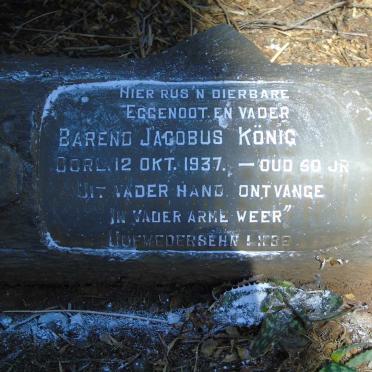 KONIG Barend Jacobus -1937
