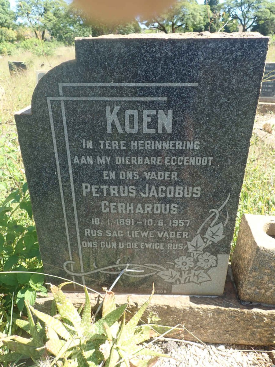 KOEN Petrus Jacobus Gerhardus 1891-1957