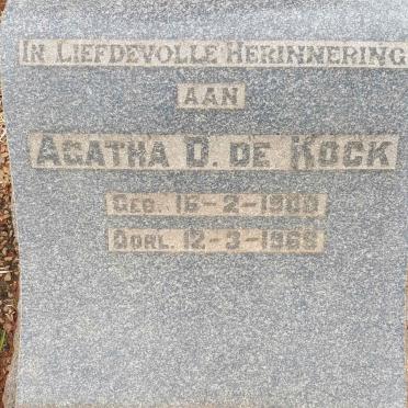 KOCK Agatha D., de 1900-196?