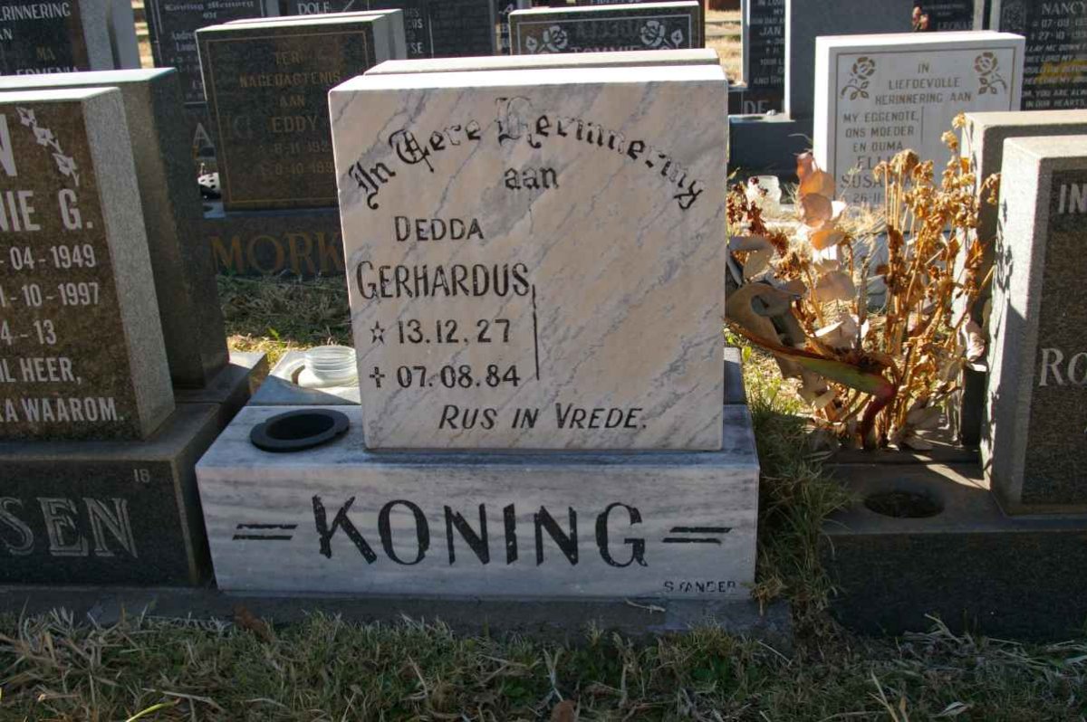 KONING Gerhardus 1927-1984
